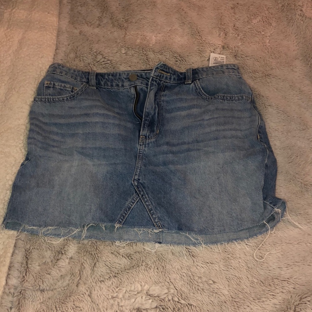 hollister jean skirt